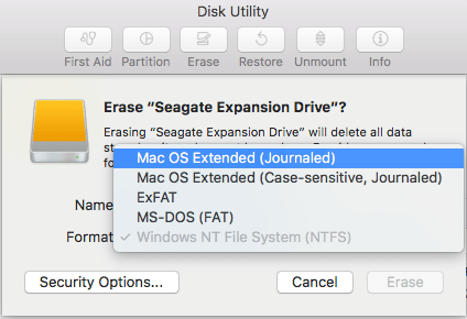 format for mac and windows external drive on pc